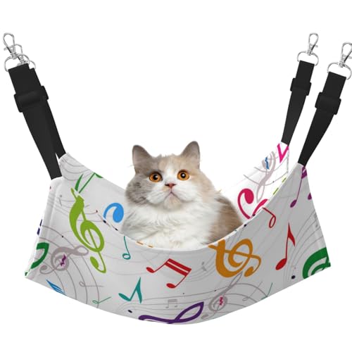 InOmak Musikfarbe, Katzenhängematte, weiches, doppelseitiges Hängebett für kleine Hunde und Haustiere,L InOmak Musikfarbe, Katzenhängematte, weiches, doppelseitiges Hängebett für kleine Hunde und Haustiere,L von InOmak