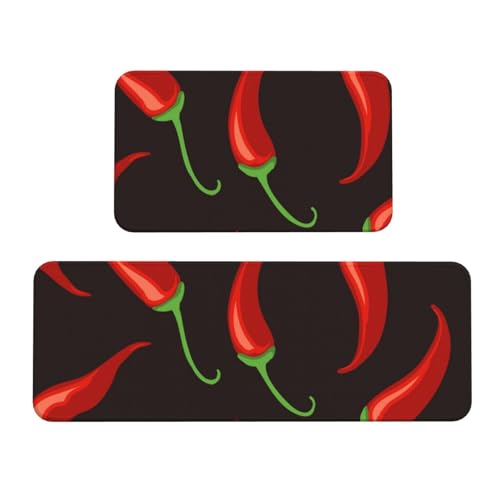 InOmak Rote Chili Fußmatten Teppiche 2er-Set Küchenfußmatten InOmak Rote Chili Fußmatten Teppiche 2er-Set Küchenfußmatten von InOmak