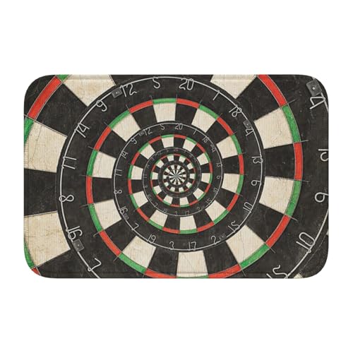 InOmak Spiral Dart Board Droste,Soft Saummatte Fußmatte Badematte rutschfeste Bodenmatte saugfähige Badezimmerunterlage 40x60 cm von InOmak