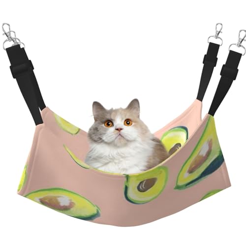 InOmak Viele Avocado Bilder drucken, Katzenhängematte, weiches, doppelseitiges Hängebett für kleine Hunde und Haustiere,L InOmak Viele Avocado Bilder drucken, Katzenhängematte, weiches, doppelseitiges Hängebett für kleine Hunde und Haustiere,L von InOmak