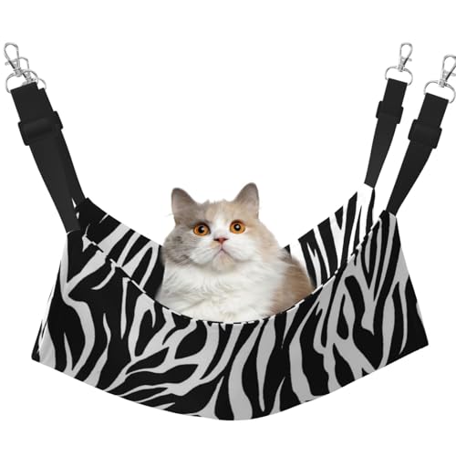 InOmak Zebra-Print-Druck, Katzenhängematte, weiches, doppelseitiges Hängebett für kleine Hunde und Haustiere,L InOmak Zebra-Print-Druck, Katzenhängematte, weiches, doppelseitiges Hängebett für kleine Hunde und Haustiere,L von InOmak