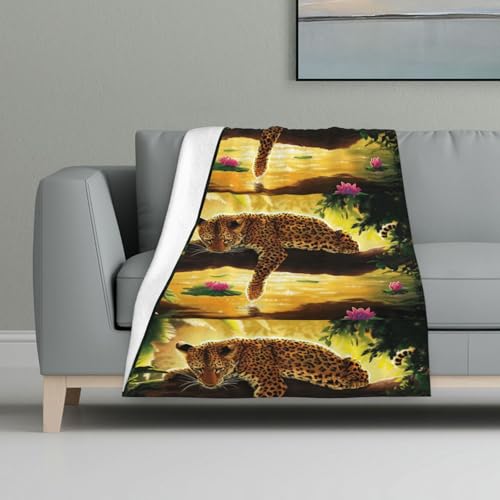 Lustiger Leopard,Decke, warme Anti-Pilling-Flanell-Plüsch-Überwurfdecke, 81 x 122 cm Lustiger Leopard,Decke, warme Anti-Pilling-Flanell-Plüsch-Überwurfdecke, 81 x 122 cm von InOmak