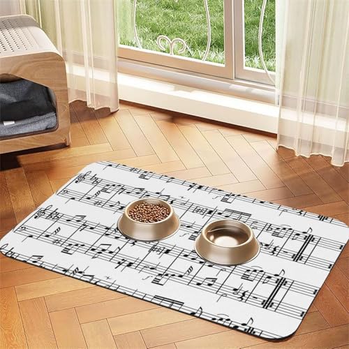 Music Notes Musical Note Symbol Illustration,Waterproof Pet Feeding Mat,PU Leather Placemats for Cat Dog Water Bowl,Food Mats,30x45cm Music Notes Musical Note Symbol Illustration,Waterproof Pet Feeding Mat,PU Leather Placemats for Cat Dog Water Bowl,Food Mats,30x45cm von InOmak