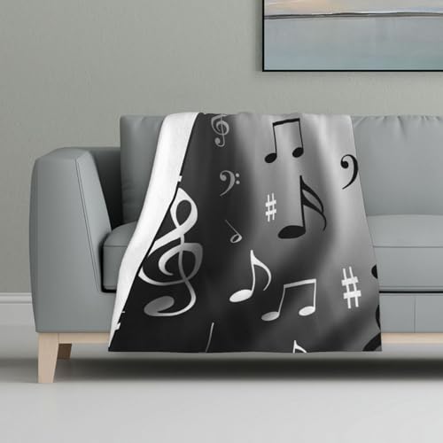 Musiknoten drucken,Decke, warme Anti-Pilling-Flanell-Plüsch-Überwurfdecke, 81 x 122 cm Musiknoten drucken,Decke, warme Anti-Pilling-Flanell-Plüsch-Überwurfdecke, 81 x 122 cm von InOmak