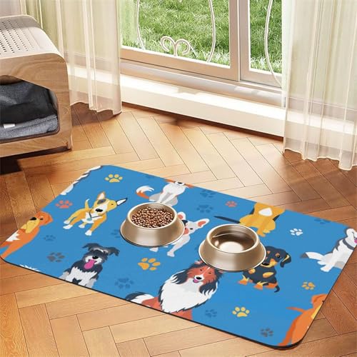 Niedliches Labrador-Hundemuster,Futtermatte für Haustiere, Tischsets aus PU-Leder für Katzen und Hunde,30x45cm Niedliches Labrador-Hundemuster,Futtermatte für Haustiere, Tischsets aus PU-Leder für Katzen und Hunde,30x45cm von InOmak