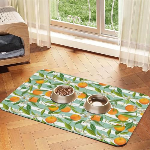 Oranges Citrus Pattern,Waterproof Pet Feeding Mat,PU Leather Placemats for Cat Dog Water Bowl,Food Mats,30x45cm Oranges Citrus Pattern,Waterproof Pet Feeding Mat,PU Leather Placemats for Cat Dog Water Bowl,Food Mats,30x45cm von InOmak