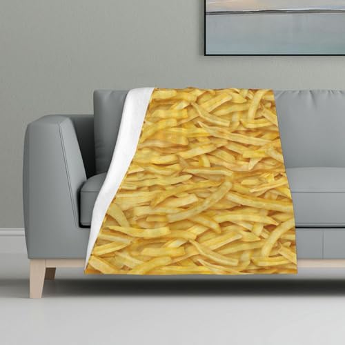 Pommes Frites,Decke, warme Anti-Pilling-Flanell-Plüsch-Überwurfdecke, 81 x 122 cm Pommes Frites,Decke, warme Anti-Pilling-Flanell-Plüsch-Überwurfdecke, 81 x 122 cm von InOmak