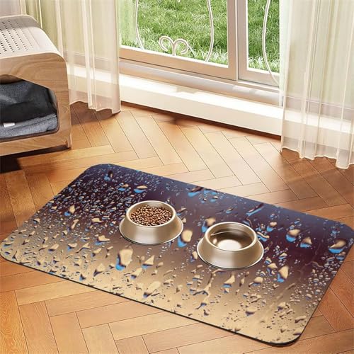 Regentropfen auf Glas gedruckt,Futtermatte für Haustiere, Tischsets aus PU-Leder für Katzen und Hunde,40x60cm Regentropfen auf Glas gedruckt,Futtermatte für Haustiere, Tischsets aus PU-Leder für Katzen und Hunde,40x60cm von InOmak