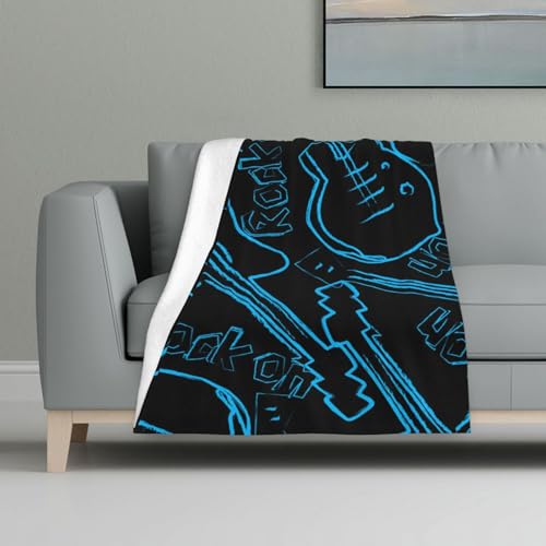 Rockgitarren,Decke, warme Anti-Pilling-Flanell-Plüsch-Überwurfdecke, 81 x 122 cm Rockgitarren,Decke, warme Anti-Pilling-Flanell-Plüsch-Überwurfdecke, 81 x 122 cm von InOmak