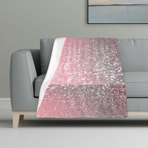 Roségold Pink Funkeln,Decke, warme Anti-Pilling-Flanell-Plüsch-Überwurfdecke, 81 x 122 cm Roségold Pink Funkeln,Decke, warme Anti-Pilling-Flanell-Plüsch-Überwurfdecke, 81 x 122 cm von InOmak