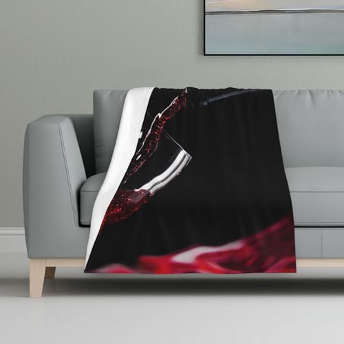 Rotwein,Decke, warme Anti-Pilling-Flanell-Plüsch-Überwurfdecke, 81 x 122 cm Rotwein,Decke, warme Anti-Pilling-Flanell-Plüsch-Überwurfdecke, 81 x 122 cm von InOmak