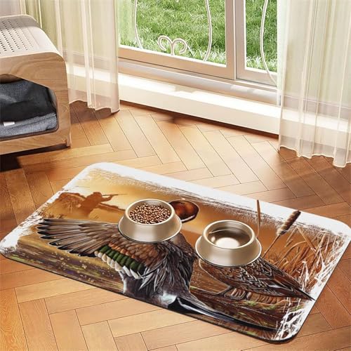 Spießente,Futtermatte für Haustiere, Tischsets aus PU-Leder für Katzen und Hunde,30x45cm Spießente,Futtermatte für Haustiere, Tischsets aus PU-Leder für Katzen und Hunde,30x45cm von InOmak
