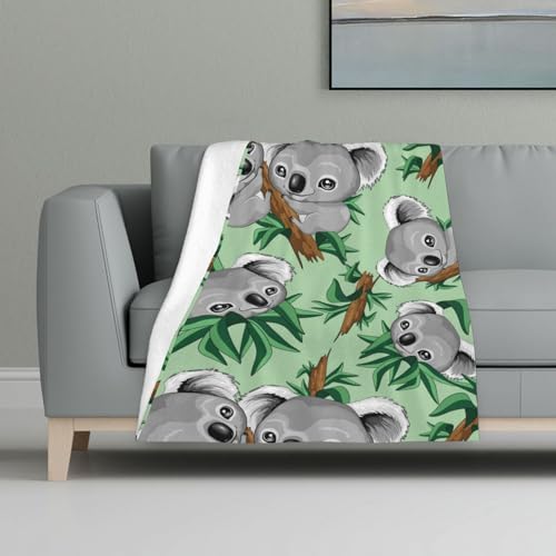Süßer Koala,Decke, warme Anti-Pilling-Flanell-Plüsch-Überwurfdecke, 81 x 122 cm Süßer Koala,Decke, warme Anti-Pilling-Flanell-Plüsch-Überwurfdecke, 81 x 122 cm von InOmak