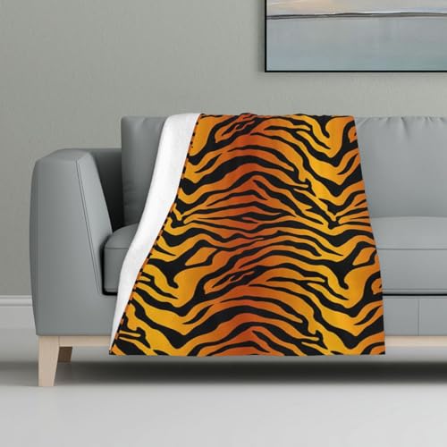 Tiger-Drucke,Decke, warme Anti-Pilling-Flanell-Plüsch-Überwurfdecke, 81 x 122 cm von InOmak