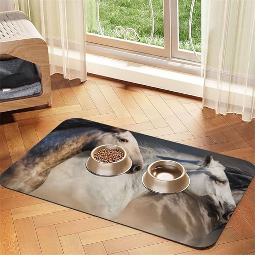 Wildpferd Bild,Futtermatte für Haustiere, Tischsets aus PU-Leder für Katzen und Hunde,40x60cm Wildpferd Bild,Futtermatte für Haustiere, Tischsets aus PU-Leder für Katzen und Hunde,40x60cm von InOmak