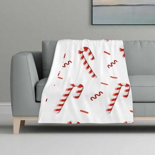Zuckerstange,Decke, warme Anti-Pilling-Flanell-Plüsch-Überwurfdecke, 81 x 122 cm Zuckerstange,Decke, warme Anti-Pilling-Flanell-Plüsch-Überwurfdecke, 81 x 122 cm von InOmak