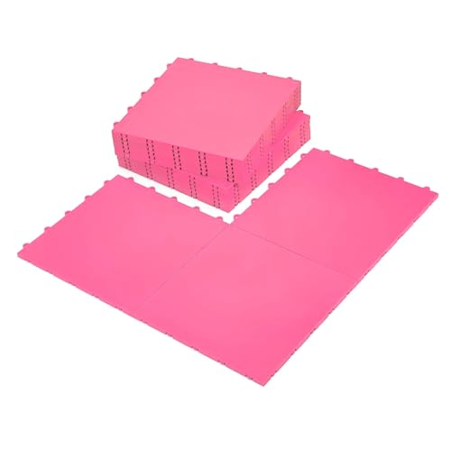InOut Flooring 15 rosa Fliesen – hohe Haltbarkeit, farbige Bodenfliesen – ineinandergreifende vielseitige Trainingsfläche – Rollschuh für drinnen und draußen von InOut Flooring