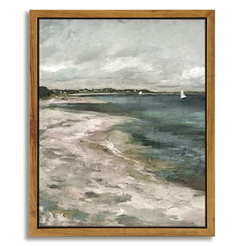 InSimSea Gerahmte Leinwand, Wandkunst, Dekoration, Sturmwolken über dem Meer, klassische Gemälde, Leinwanddrucke, rustikale Wanddekoration für Schlafzimmer, Wohnzimmer, Badezimmer, 20x25 cm von InSimSea