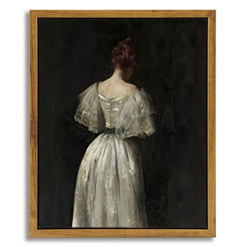 InSimSea Gerahmte Leinwand, Wandkunst, Heimdekoration, Dame des siebzehnten Jahrhunderts von William Merritt Chase, klassische Malerei, Leinwanddrucke, Dekoration, 20.3x25.4 cm von InSimSea