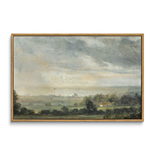 InSimSea Gerahmte Leinwand, Wandkunst, Raumdekoration, Vintage-Landschaftskunst, Heimdekoration, Küche, Büro, Bauernhaus, Badezimmer, Dekor – 40,6 x 61 cm von InSimSea