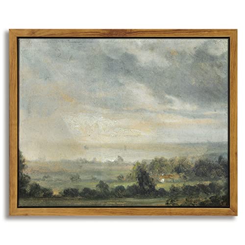 InSimSea Gerahmte klassische Landschaft, Wandkunst, Zimmerdekoration, große Grasland-Malerei, Leinwandkunst, Wanddekoration, Leinwand, Wandkunst für Wohnzimmer, Badezimmer, Heimdekoration (20x25 cm) von InSimSea