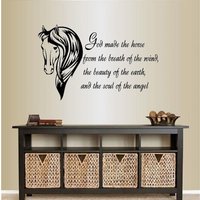In-Style Abziehbilder Wand Vinyl Aufkleber Home Decor Art Sticker Gott Machte Das Pferd Aus Dem Atem... Zitat Tier Zimmer Abnehmbares Design 128 In-Style Abziehbilder Wand Vinyl Aufkleber Home Decor Art Sticker Gott Machte Das Pferd Aus Dem Atem... Zitat Tier Zimmer Abnehmbares Design 128 von InStyleDecals