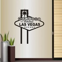 In-Style Abziehbilder Wand Vinyl Aufkleber Wohnkultur Kunst Willkommen in Fabulous Las Vegas Nevada Zeichen Abnehmbare Stilvolle Wandbild von InStyleDecals