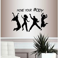 In-Style Decals Wall Vinyl Decal Art Sticker Move Your Body Words Dancing Girls Jungs Dancers Team Party Schriftzug Wandbild Design 393 In-Style Decals Wall Vinyl Decal Art Sticker Move Your Body Words Dancing Girls Jungs Dancers Team Party Schriftzug Wandbild Design 393 von InStyleDecals