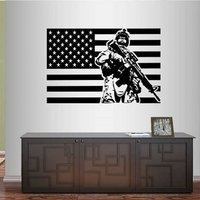 In-Style Decals Wand Vinyl Aufkleber Decor Art Sticker Flagge Usa Soldat Military Mann Armee Waffen Soldaten Raum Removable Wandbild Design 79 In-Style Decals Wand Vinyl Aufkleber Decor Art Sticker Flagge Usa Soldat Military Mann Armee Waffen Soldaten Raum Removable Wandbild Design 79 von InStyleDecals