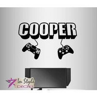 In-Style Decals Wand Vinyl Aufkleber Home Decor Art Sticker 3D Personalisierte Name Boy Girl Gamer Controller Computer Video Game Room Design 2510 In-Style Decals Wand Vinyl Aufkleber Home Decor Art Sticker 3D Personalisierte Name Boy Girl Gamer Controller Computer Video Game Room Design 2510 von InStyleDecals