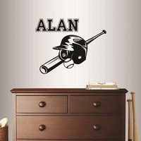 In-Style Decals Wand Vinyl Aufkleber Home Decor Art Sticker Baseballschläger Ball Helm Sport Sportler Benutzerdefinierter Name Boy Man Teen Wandbild In-Style Decals Wand Vinyl Aufkleber Home Decor Art Sticker Baseballschläger Ball Helm Sport Sportler Benutzerdefinierter Name Boy Man Teen Wandbild von InStyleDecals