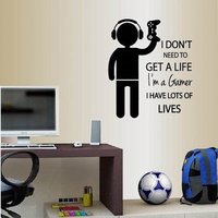 In-Style Decals Wand Vinyl Aufkleber Home Decor Art Sticker Don't Need To Get Life I'm Gamer Boy Guy Video Game Computer Games Room Design 755 von InStyleDecals