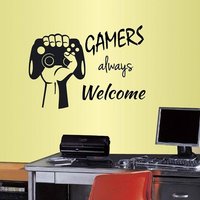 In-Style Decals Wand Vinyl Aufkleber Home Decor Art Sticker Gamers Immer Willkommen Zitat Controller Computer Videospiele Kinderzimmer Design 739 von InStyleDecals