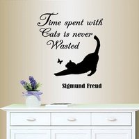 In-Style Decals Wand Vinyl Aufkleber Home Decor Art Sticker Time Spent With Cats Is Never Wasted Sigmund Freud Zitat Pet Shop Wandbild Design 145 In-Style Decals Wand Vinyl Aufkleber Home Decor Art Sticker Time Spent With Cats Is Never Wasted Sigmund Freud Zitat Pet Shop Wandbild Design 145 von InStyleDecals