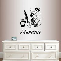 In-Style Decals Wand Vinyl Aufkleber Wohnkultur Kunst Sticker Maniküre Nagel Salon Shop Nagellack Flasche Hand Nägel Abnehmbare Wandbild Design 1996 von InStyleDecals