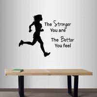 In-Style Wandtattoos Wand Vinyl Aufkleber Home Decor Sticker Stronger You Are Better Feel Spruch Zitat Schriftzug Laufende Mädchen Frau Sport 967 In-Style Wandtattoos Wand Vinyl Aufkleber Home Decor Sticker Stronger You Are Better Feel Spruch Zitat Schriftzug Laufende Mädchen Frau Sport 967 von InStyleDecals