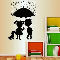 In-style Abziehbilder Wand Vinyl Aufkleber Home Decor Art Kinder Junge Mädchen Regenschirm Hund Welpe Kinderzimmer Schlafzimmer Spielzimmer von InStyleDecals