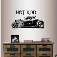 In-style Abziehbilder Wand Vinyl Aufkleber Home Decor Kunst Hot Rod Retro Altes Auto Vintage Sammlung Garage Boy Kids Abnehmbares Wandbild Design 482 von InStyleDecals
