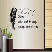 In-style Abziehbilder Wand Vinyl Aufkleber Kunst Diejenigen, Die Singen Wünschen Immer Finden Lied Zitat Satz Mikrofon Musiknoten Wandbild Design 316 In-style Abziehbilder Wand Vinyl Aufkleber Kunst Diejenigen, Die Singen Wünschen Immer Finden Lied Zitat Satz Mikrofon Musiknoten Wandbild Design 316 von InStyleDecals