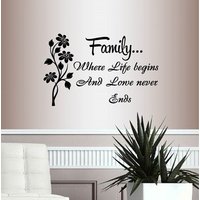 In-style Abziehbilder Wand Vinyl Aufkleber Kunst Familie Wo Das Leben Beginnt Und Liebe Endet Nie Zitat Satz Abnehmbare Wandbild Einzigartiges Design In-style Abziehbilder Wand Vinyl Aufkleber Kunst Familie Wo Das Leben Beginnt Und Liebe Endet Nie Zitat Satz Abnehmbare Wandbild Einzigartiges Design von InStyleDecals