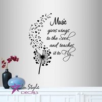 In-style Abziehbilder Wand Vinyl Aufkleber Kunst Musik Gibt Flügel Der Seele Zitat Satz Löwenzahn Musiknoten Herzen Abnehmbare Design 743 In-style Abziehbilder Wand Vinyl Aufkleber Kunst Musik Gibt Flügel Der Seele Zitat Satz Löwenzahn Musiknoten Herzen Abnehmbare Design 743 von InStyleDecals