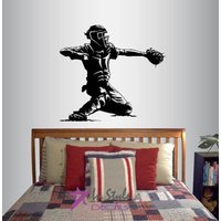 In-style Abziehbilder Wand Vinyl Aufkleber Wohnkultur Kunst Baseball Catcher Spieler Sportler Junge Mann Zimmer Abnehmbares Wandbild Design 848 In-style Abziehbilder Wand Vinyl Aufkleber Wohnkultur Kunst Baseball Catcher Spieler Sportler Junge Mann Zimmer Abnehmbares Wandbild Design 848 von InStyleDecals