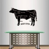 In-style Abziehbilder Wand Vinyl Aufkleber Wohnkultur Kunst Beef Cuts Metzgerei Fleisch Kuh Rinder Tier Jeder Raum Abnehmbare Wandbild Design 701 In-style Abziehbilder Wand Vinyl Aufkleber Wohnkultur Kunst Beef Cuts Metzgerei Fleisch Kuh Rinder Tier Jeder Raum Abnehmbare Wandbild Design 701 von InStyleDecals