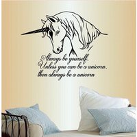 In-style Abziehbilder Wand Vinyl Aufkleber Wohnkultur Kunst Immer Sei Du Selbst...einhorn Zitat Satz Mädchen Kinderzimmer Abnehmbares Design 1280 In-style Abziehbilder Wand Vinyl Aufkleber Wohnkultur Kunst Immer Sei Du Selbst...einhorn Zitat Satz Mädchen Kinderzimmer Abnehmbares Design 1280 von InStyleDecals
