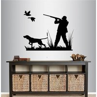 In-style Aufkleber Wand Vinyl Wohnkultur Kunst Ente Jagd Jäger Und Hund Mann Schrotflinte Tiere Jeder Raum Abnehmbare Wandbild Design 1464 von InStyleDecals