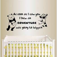 In-style Decals Wand Vinyl Aufkleber Wohnkultur Winnie The Pooh Zitat Sobald Ich Dich Sah, Wusste Kinderzimmer Baby Wandbild Design 320 von InStyleDecals