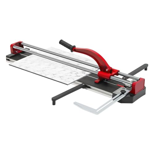 Fliesenschneider 800mm Profi Fliesenschneidmaschine Handfliesenschneider mit Balancing Brackets Maximale Schnittdicke 15mm Fliesenschneidmaschine (Rot) von InSyoForeverEC