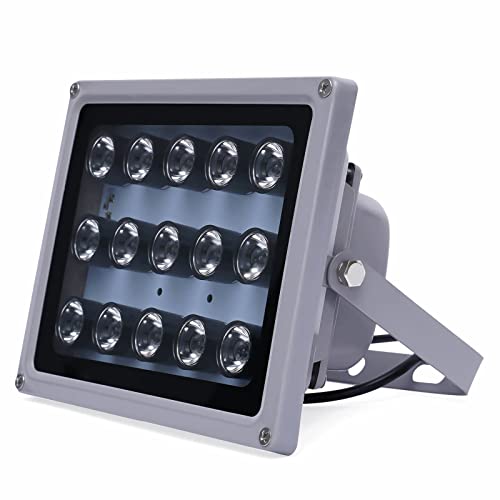 InSyoForeverEC IR Strahler 15 LED Infrarot Weitwinkel Scheinwerfer Nachtsicht Licht Illuminator Lampe CCTV Wasserdicht Draussen Überwachungskamera für Innen-und AußenbereichDC 12V von InSyoForeverEC