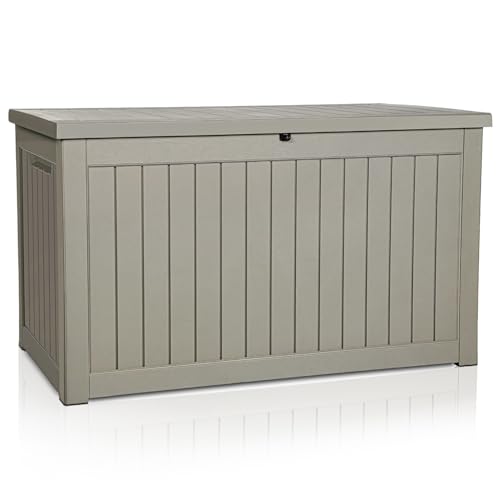 InTheMarket Große Aufbewahrungsbox für den Außenbereich mit abschließbarem Deckel – wetterbeständiges Harz oder Polypropylen – 118 l bis 880 l – wasserdichte Deckbox für Terrasse, Garten, Garage InTheMarket Große Aufbewahrungsbox für den Außenbereich mit abschließbarem Deckel – wetterbeständiges Harz oder Polypropylen – 118 l bis 880 l – wasserdichte Deckbox für Terrasse, Garten, Garage von InTheMarket