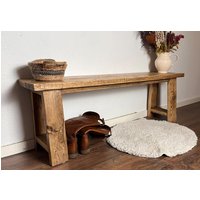 Handgefertigte Holzbank Aus Gerüstbohlen - Schuhbank Holz Rustikale Bank Antik Sitzbank Für Eingangsbereich von InWoodDE